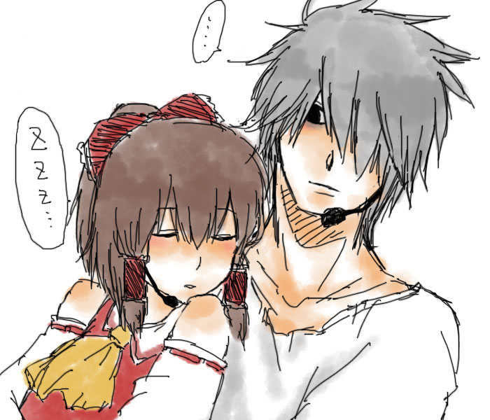 hakurei reimu and l (touhou and 2 more) drawn by chii_(chi_0507)