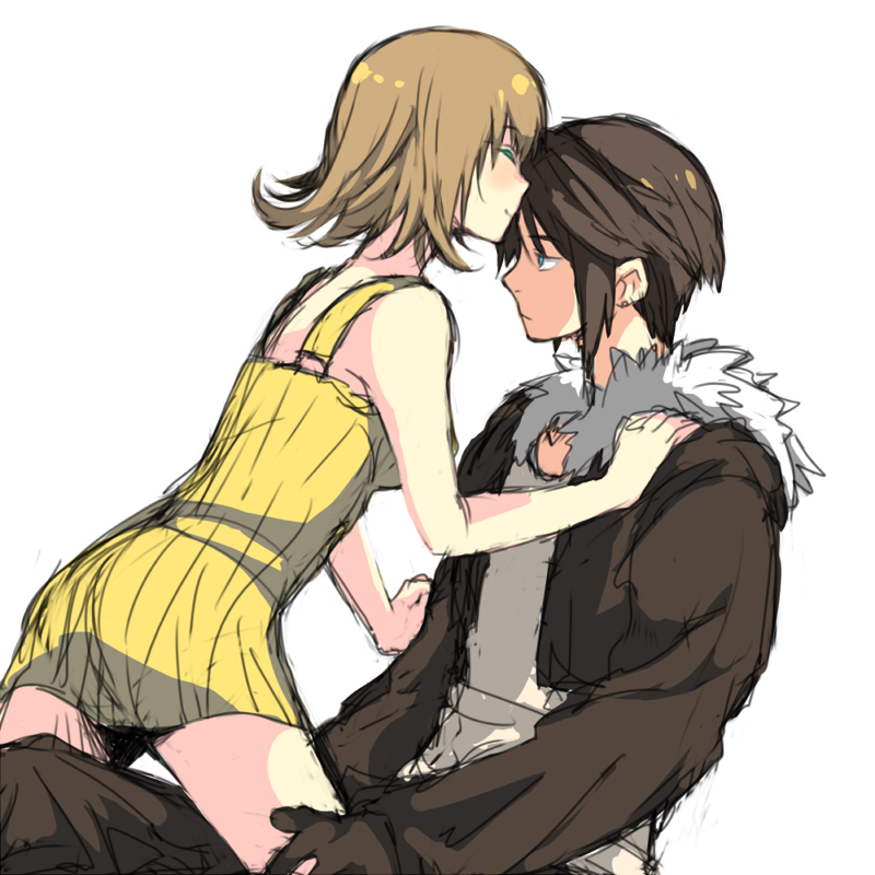 squall leonhart and selphie tilmitt (final fantasy and 1 more) drawn by peach_rock