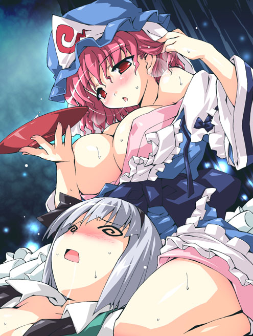 konpaku youmu and saigyouji yuyuko (touhou) drawn by petenshi_(dr._vermilion)