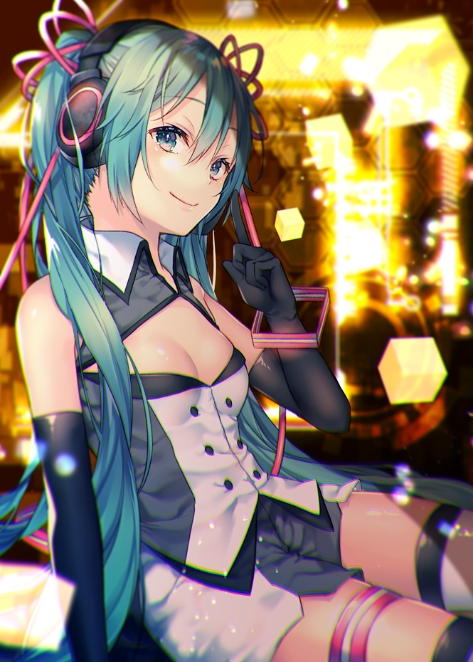 hatsune miku (vocaloid and 2 more) drawn by shiomizu_(swat)