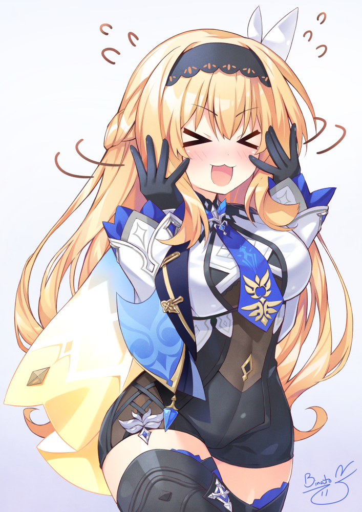 eula, vert, and satou rina (genshin impact and 1 more) drawn by binato_lulu