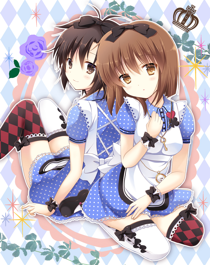 kikuchi makoto and hagiwara yukiho (idolmaster) drawn by pokopi