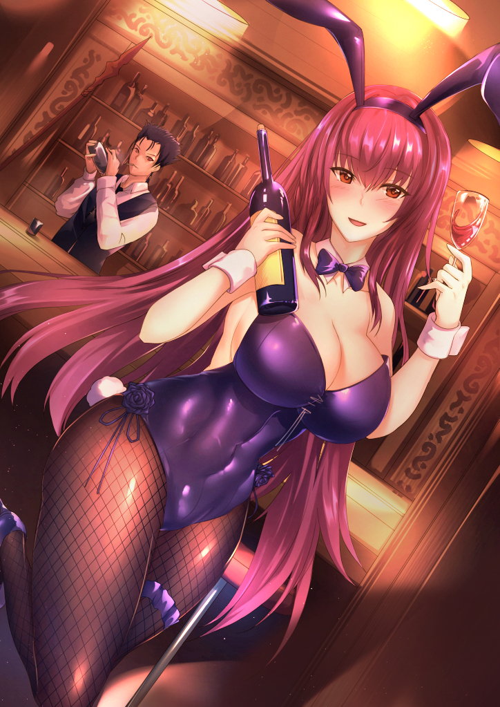 scathach and cu chulainn (fate and 1 more) drawn by antiqq