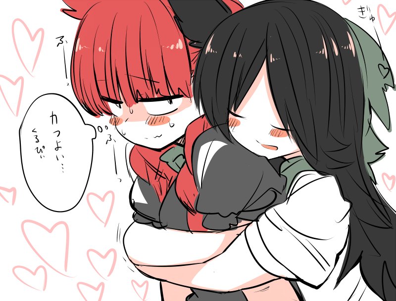 kaenbyou rin and reiuji utsuho (touhou) drawn by mizuga