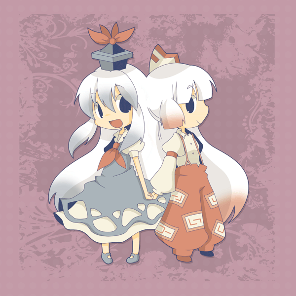 fujiwara no mokou and kamishirasawa keine (touhou) drawn by misaki_(1n1m)