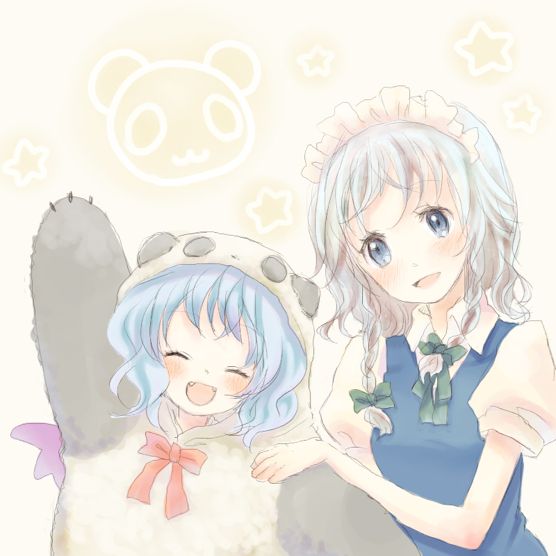remilia scarlet and izayoi sakuya (touhou) drawn by rias-shiki_kawaii