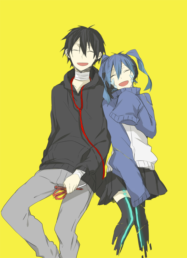 kisaragi shintarou and ene (kagerou project and 1 more) drawn by asahimachi