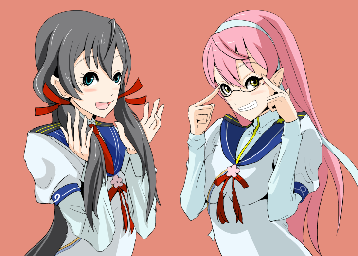 ooyodo and akashi (kantai collection) drawn by unko23_shiki