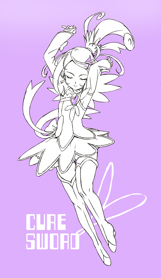 kenzaki makoto and cure sword (precure and 1 more) drawn by ichihara2929