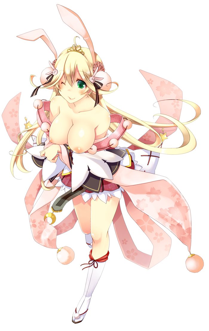 tsukimi (shironeko project) drawn by theta_(ponkotsu_works)