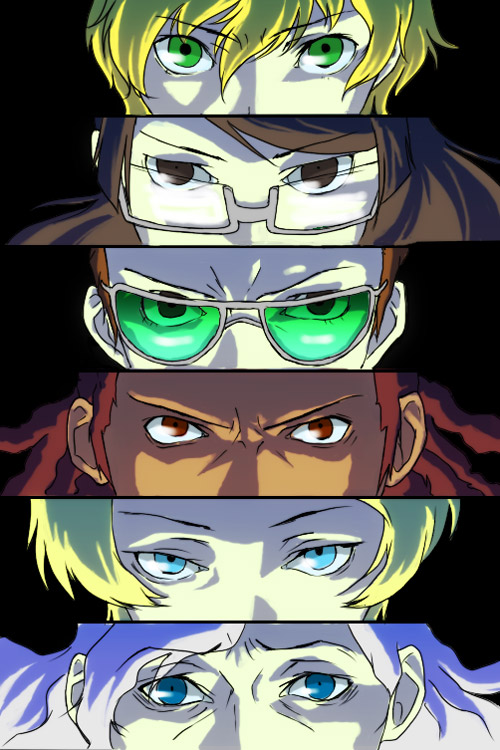 graham aker, billy katagiri, howard mason, daryl dodge, joshua edwards, and 1 more (gundam and 3 more) drawn by haibisukasu_senshako