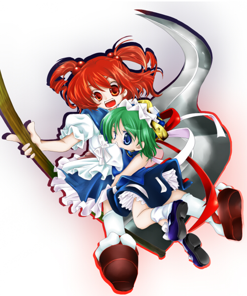 shiki eiki and onozuka komachi (touhou) drawn by aoi_mitsuru