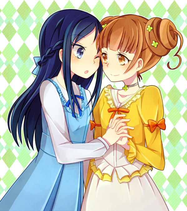 hishikawa rikka and yotsuba alice (precure and 1 more) drawn by ruka192
