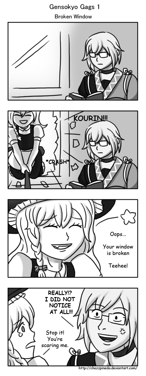 kirisame marisa and morichika rinnosuke (touhou) drawn by chazzpineda