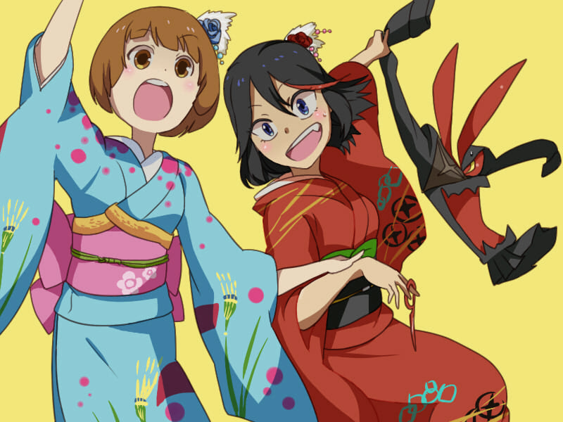 matoi ryuuko, senketsu, and mankanshoku mako (kill la kill) drawn by anko_(tkg0705)