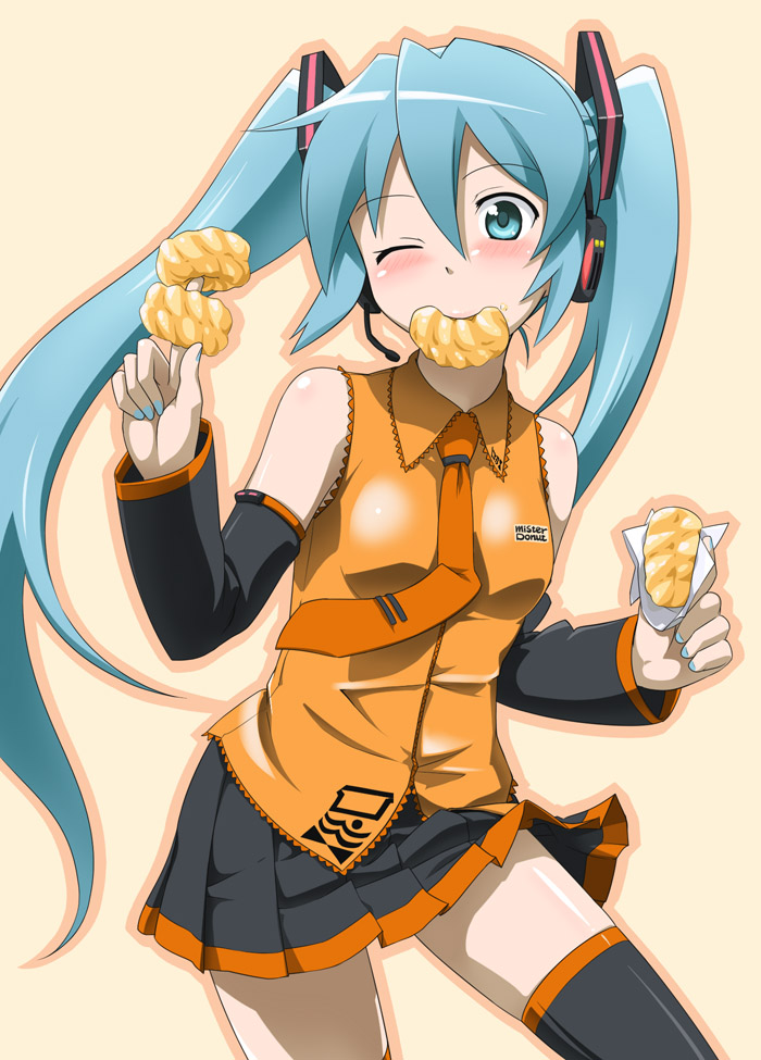 hatsune miku (vocaloid and 1 more) drawn by youkan