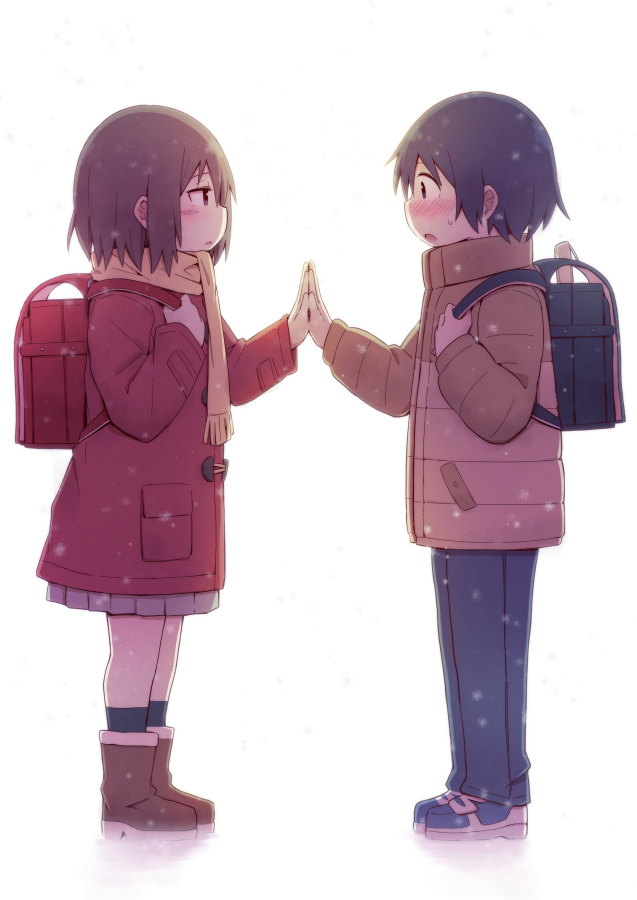 hinazuki kayo and fujinuma satoru (boku dake ga inai machi) drawn by vincent_(hiyakuen)