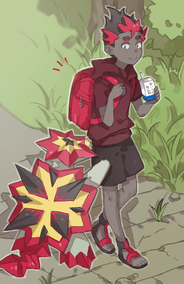 kiawe and turtonator (pokemon and 1 more) drawn by ygcn