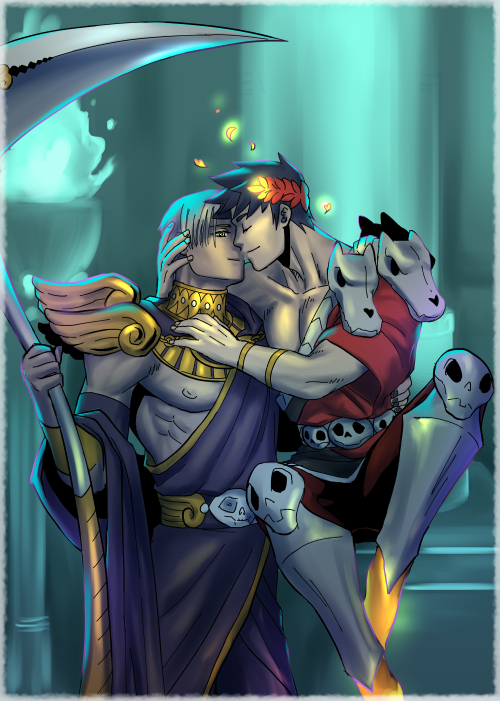 zagreus and thanatos (hades and 1 more) drawn by astraea_f