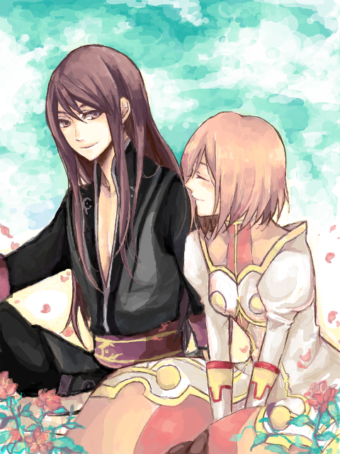 yuri lowell and estellise sidos heurassein (tales of and 1 more) drawn by shiho_(nekoneko_koneko)