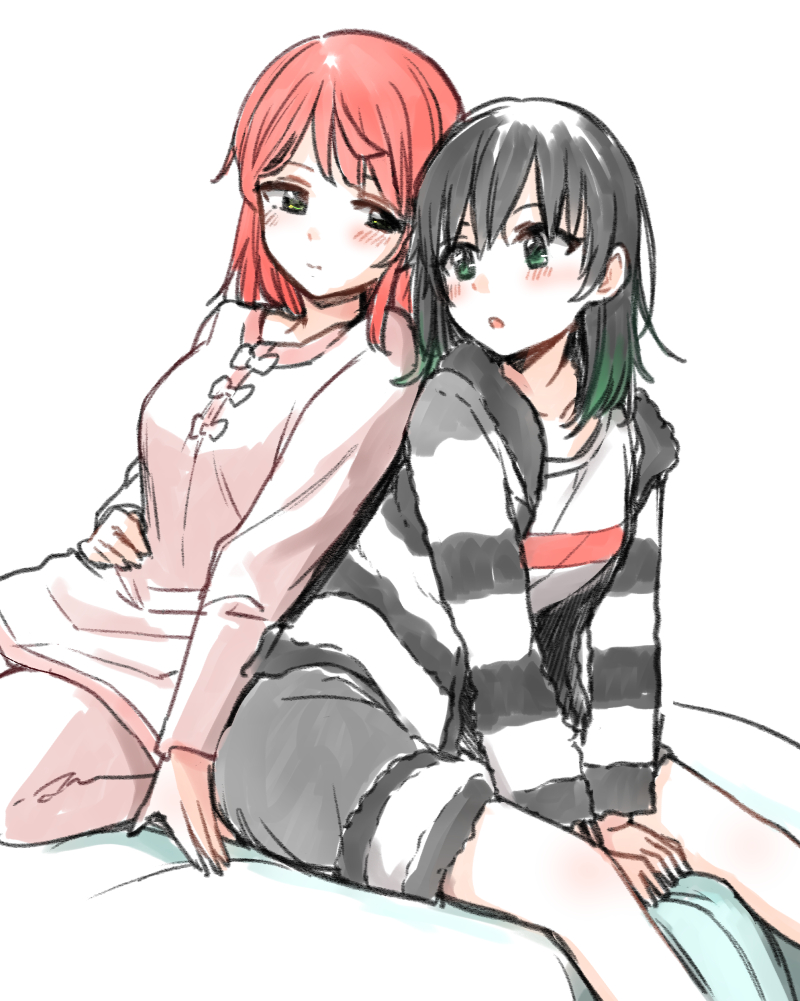 uehara ayumu and takasaki yu (love live! and 1 more) drawn by itsuki_kuro