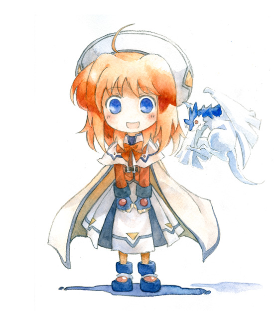 caro ru lushe, kerykeion, and friedrich (lyrical nanoha and 1 more) drawn by kouno_hikaru