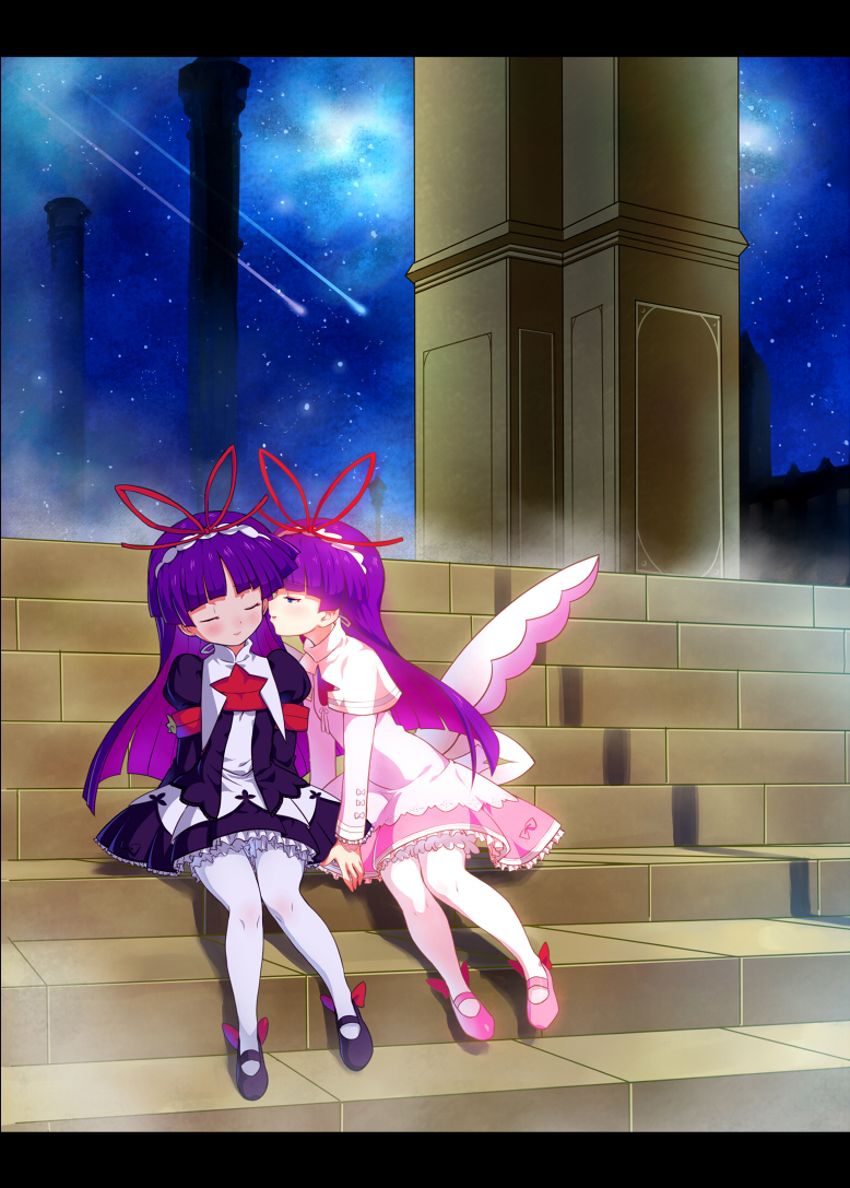 feli and white feli (puyopuyo and 1 more) drawn by matanonki