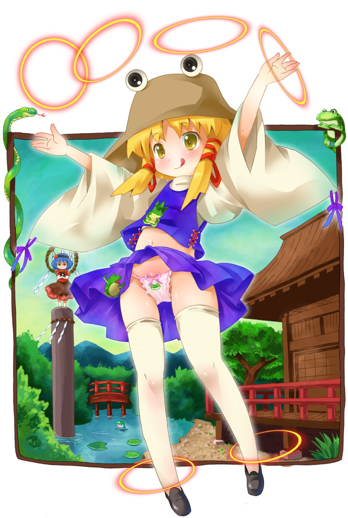 moriya suwako and yasaka kanako (touhou) drawn by michii_yuuki