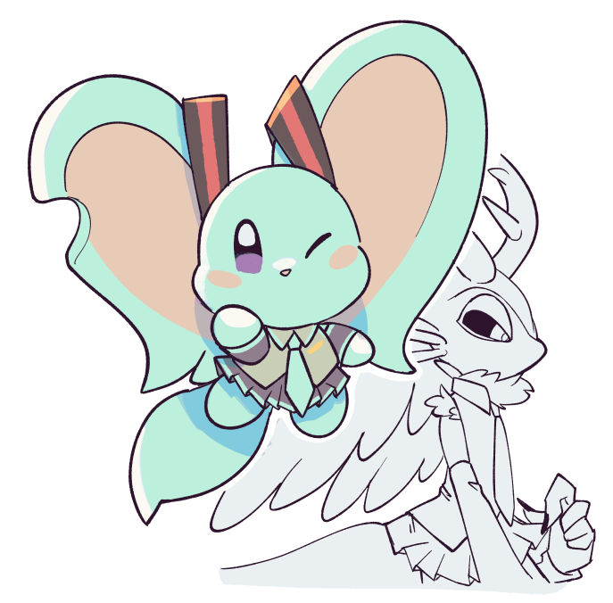hatsune miku, elfilin, and fecto elfilis (vocaloid and 2 more) drawn by ni_re