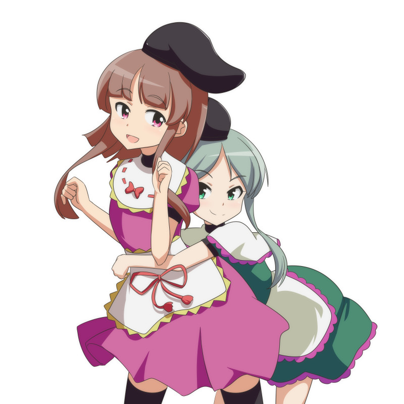 nishida satono and teireida mai (touhou) drawn by cato_(monocatienus)
