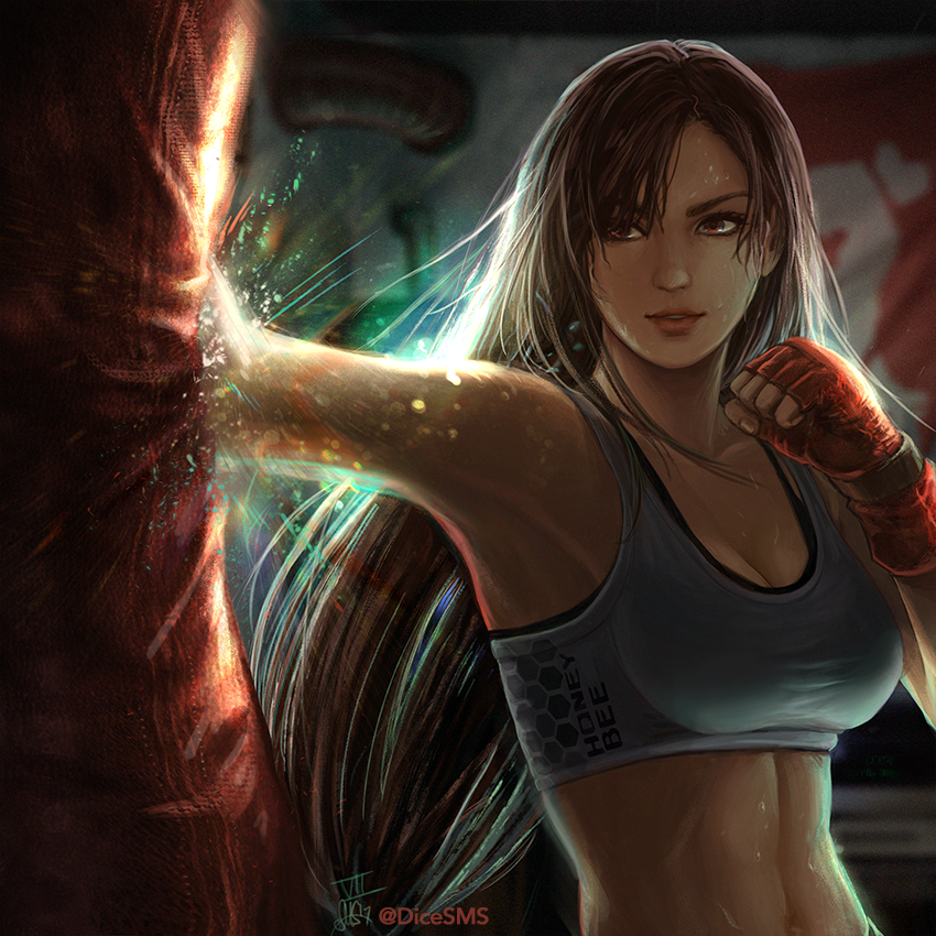 tifa lockhart (final fantasy and 1 more) drawn by dicesms