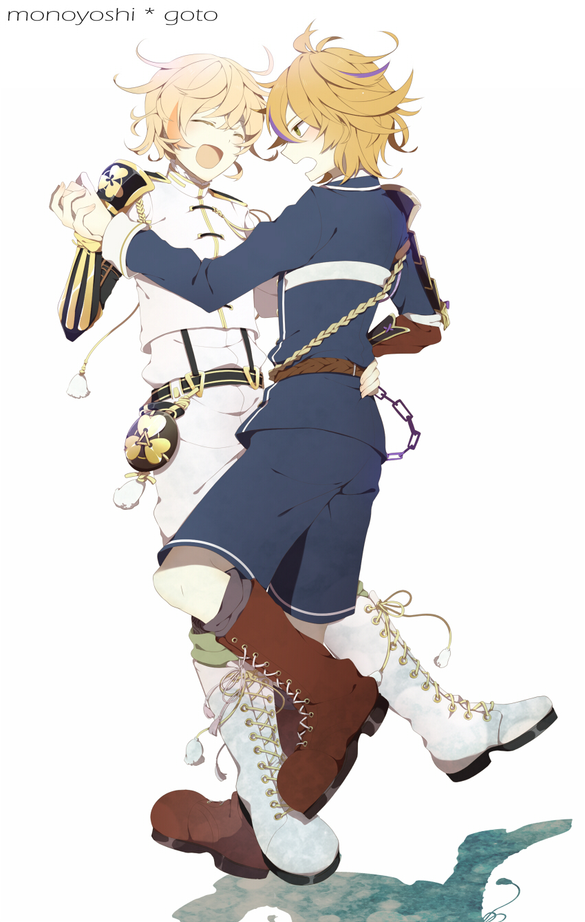 gotou toushirou and monoyoshi sadamune (touken ranbu) drawn by sofuto