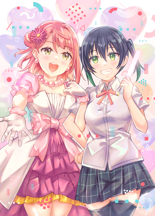uehara ayumu and takasaki yu (love live! and 1 more) drawn by takitarou