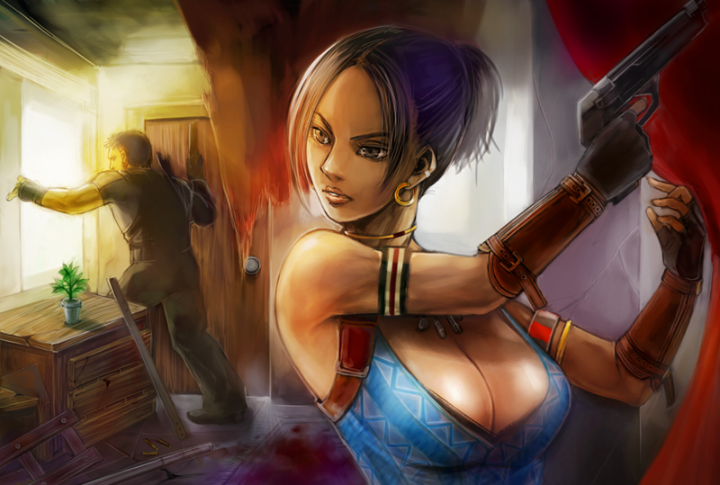 chris redfield and sheva alomar (resident evil and 1 more) drawn by moreshan