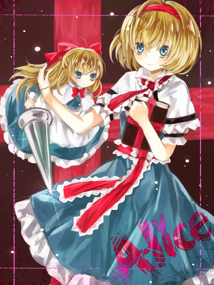 alice margatroid and shanghai doll (touhou) drawn by onaga