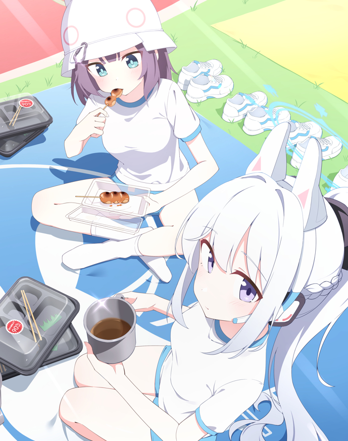 miyako and saki (blue archive) drawn by quarterlift