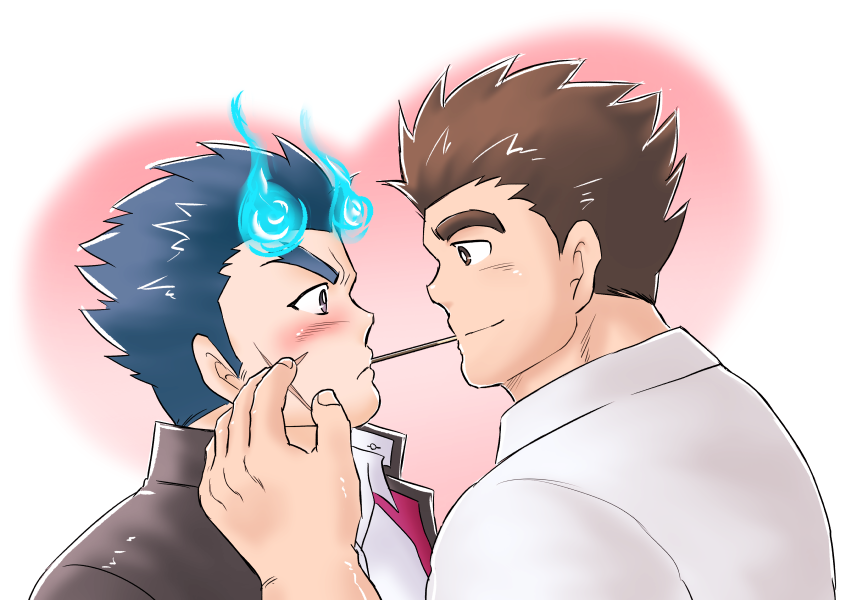 protagonist 3 and sakimori toji (tokyo afterschool summoners) drawn by pikako182