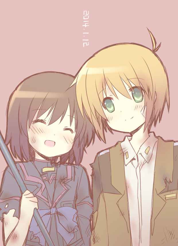 yuuno scrya, stern the destructor, and luciferion (lyrical nanoha and 3 more) drawn by shenbei_xiaoqiu