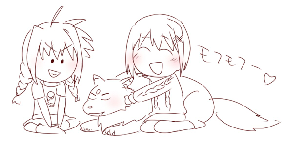 yagami hayate, vita, and zafira (lyrical nanoha and 2 more) drawn by kuguri_oimo