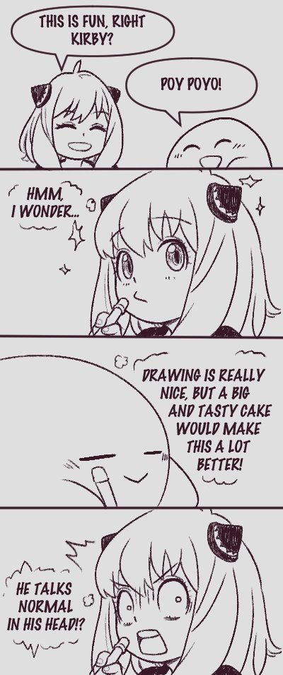 kirby and anya (spy x family and 1 more) drawn by kirby_otaku