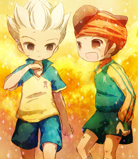 endou mamoru and gouenji shuuya (inazuma eleven) drawn by yoshida_(nono_ko)