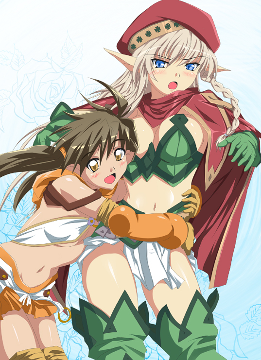 alleyne, fighting master alleyne, nowa, and forest keeper nowa (queen's blade) drawn by bentoss_detritus