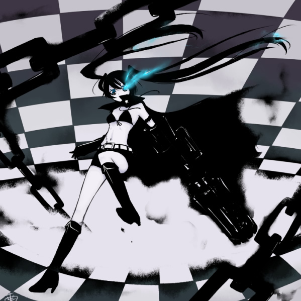 black rock shooter (black rock shooter) drawn by cuteminami