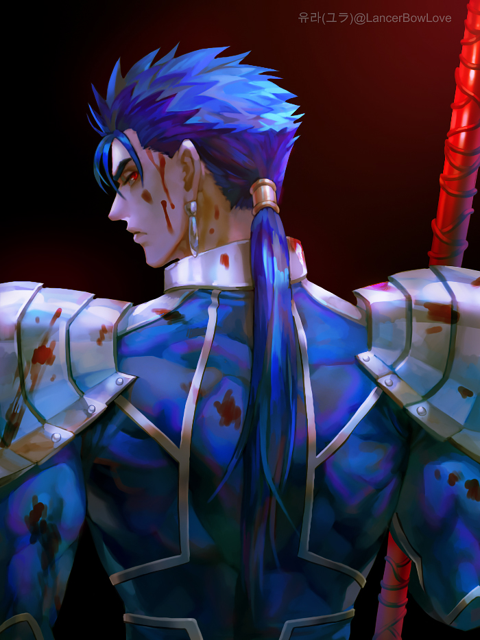 cu chulainn (fate and 2 more) drawn by kim_yura_(goddess_mechanic)