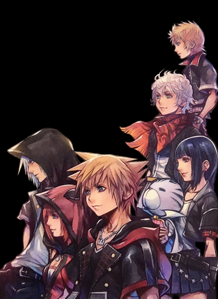 sora, kairi, riku, ventus, chirithy, and 2 more (kingdom hearts and 3 more) drawn by nomura_tetsuya