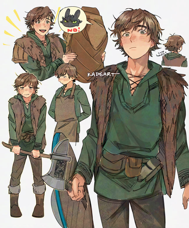 toothless and hiccup horrendous haddock iii (how to train your dragon) drawn by kadeart