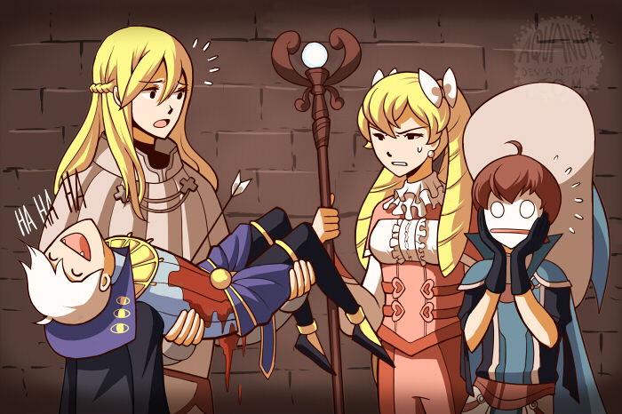 henry, maribelle, ricken, and libra (fire emblem and 1 more) drawn by aquanut
