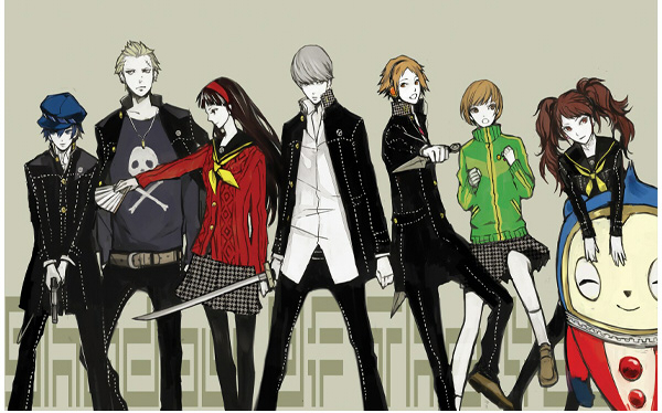 narukami yu, shirogane naoto, satonaka chie, kujikawa rise, amagi yukiko, and 3 more (persona and 1 more) drawn by sagajima_(torikng)