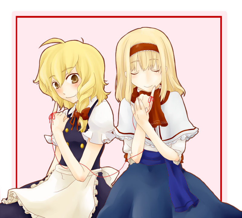 kirisame marisa and alice margatroid (touhou) drawn by kohashi_mao