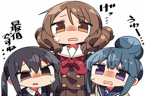 nakano azusa, oumae kumiko, and shima rin (k-on! and 2 more) drawn by kanikama